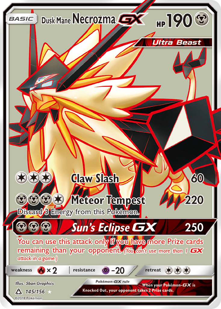 Ultra Prism Dusk Mane Necrozma GX #145/156